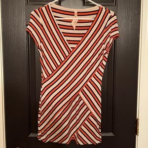 Anthropologie soft & stretchy crossover tiered top